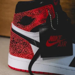 High-Top Sneaker|Leder Sneaker*Jordan Nike Wmns Air 1 Retro High OG *Varsity Red* Varsity Red / Black / White