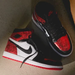 High-Top Sneaker|Leder Sneaker*Jordan Nike Wmns Air 1 Retro High OG *Varsity Red* Varsity Red / Black / White