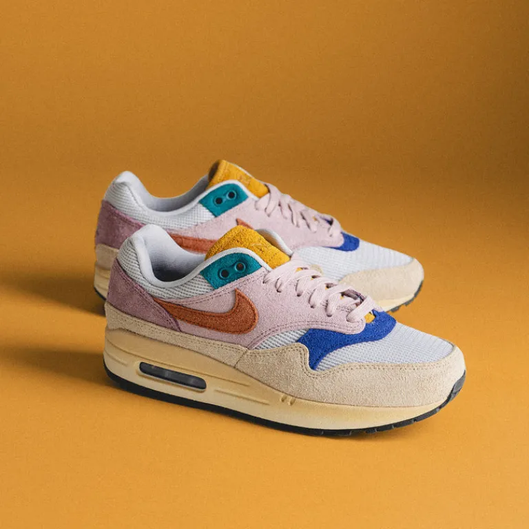 Leder Sneaker|Retro Runner*Nike Wmns Air Max 1 '87 PRM Grain / Rugged Orange / Plum Fog / Violet Dust