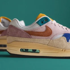 Leder Sneaker|Retro Runner*Nike Wmns Air Max 1 '87 PRM Grain / Rugged Orange / Plum Fog / Violet Dust