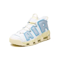 Leder Sneaker|High-Top Sneaker*Nike Wmns Air More Uptempo White / Cobalt Bliss / Alabaster