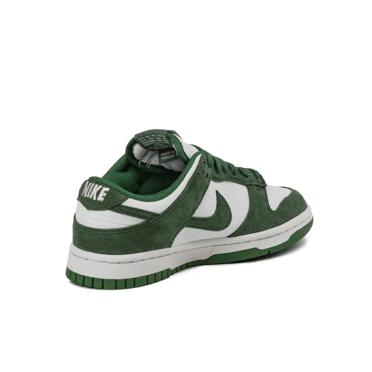Leder Sneaker|Weiße Sneaker*Nike Wmns Dunk Low *Mini Swoosh* Summit White / George Green / Sail