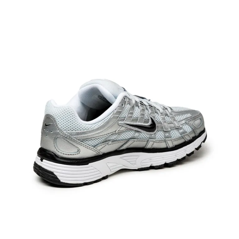Vegane Sneaker|Weiße Sneaker*Nike Wmns P-6000 White / Black / Metallic Silver