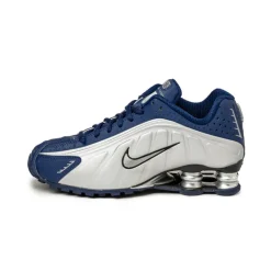 Vegane Sneaker|Retro Runner*Nike Wmns Shox R4 Blue Void / Metallic Silver / Black
