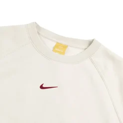 Crewnecks*Nike x Nocta Fleece CS Crew Light Orewood Brown / Team Red