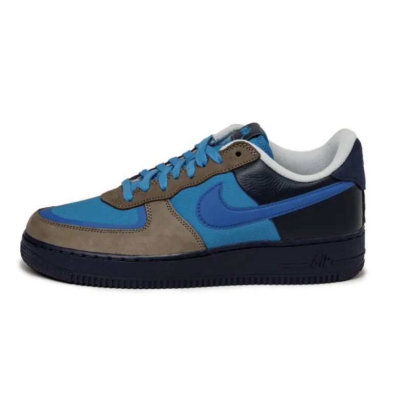 Leder Sneaker*Nike x Stash Air Force 1 Low SP Soft Grey / Varsity Royal / Harbor Blue