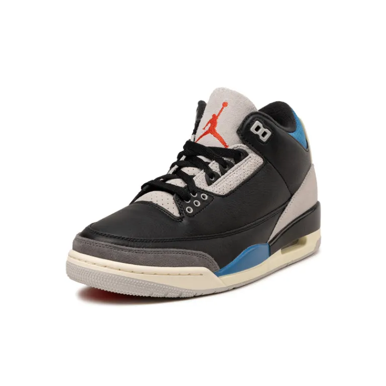 High-Top Sneaker|Leder Sneaker*Jordan NikeAir 3 Retro OG *Rare Air* Black / Chile Red / Neutral Grey