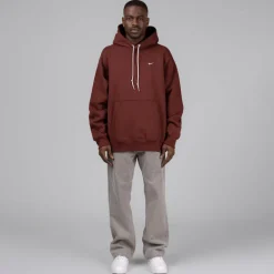 Hoodies*Nike Solo Swoosh Fleece Hoodie Dark Pony / White