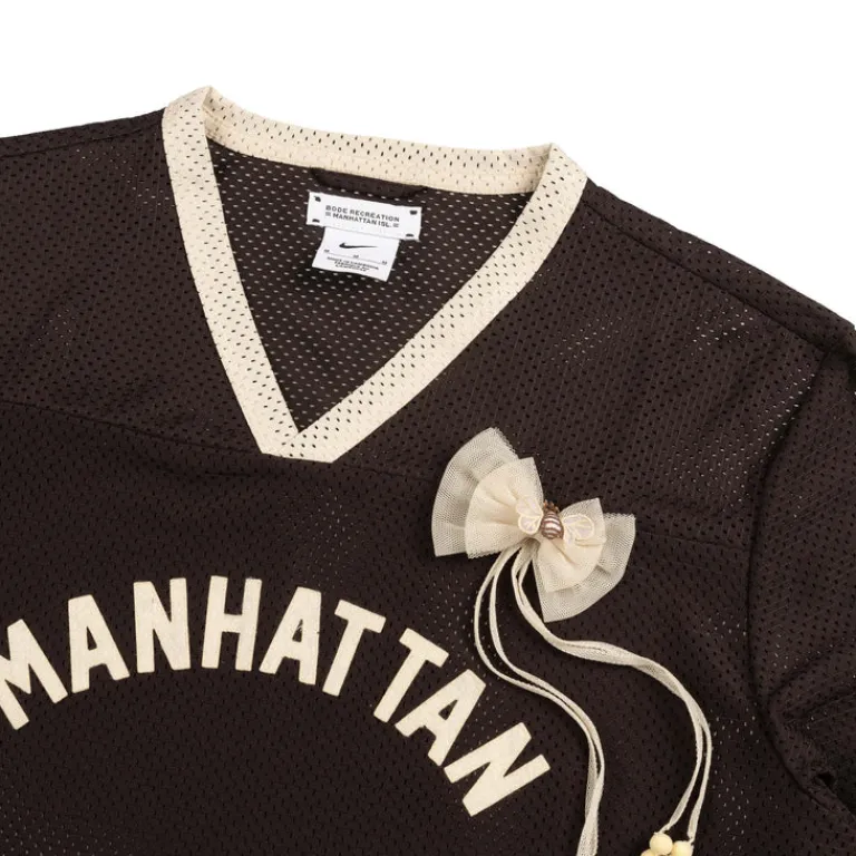 T-Shirts*Nike x Bode Rec. Mesh Jersey Shadow Brown / Ecru