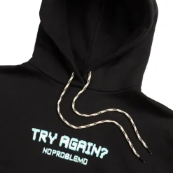 Hoodies*No Problemo Try Again Hoodie Black