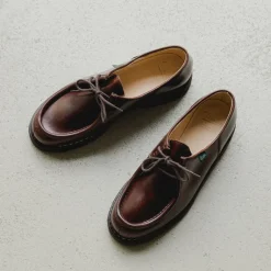 Leder Sneaker*Paraboot Michael Marche Marron / Lisse Ecorce