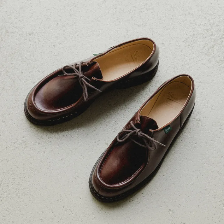 Leder Sneaker*Paraboot Michael Marche Marron / Lisse Ecorce