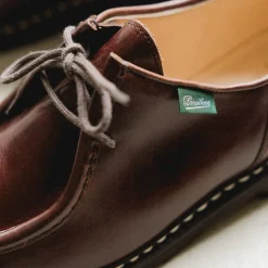 Leder Sneaker*Paraboot Michael Marche Marron / Lisse Ecorce