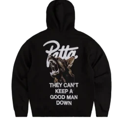 Hoodies*Patta Bark Boxy Hooded Sweater Black