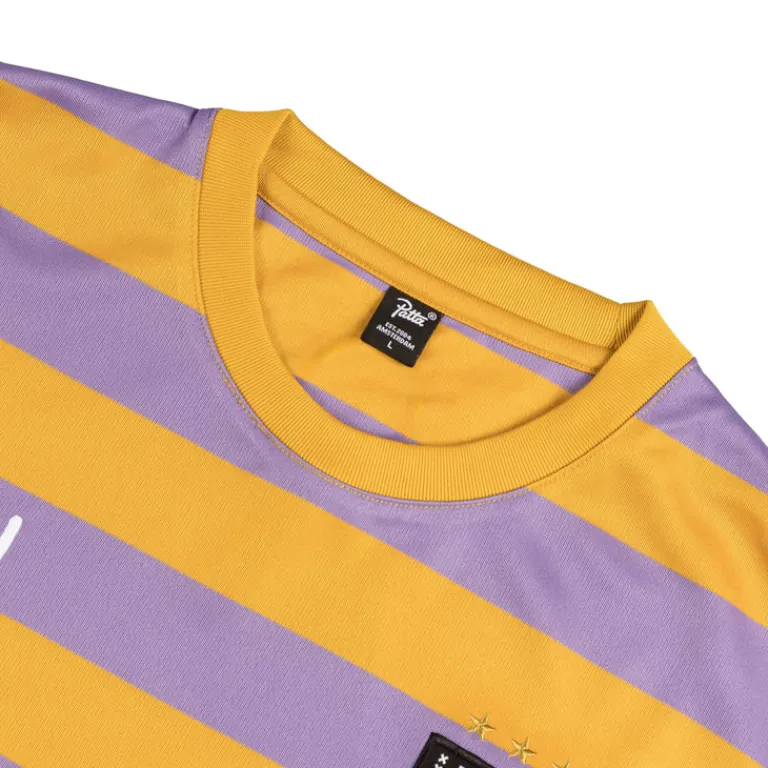 T-Shirts*Patta Striped Longsleeve Football Jersey Chalk Violet