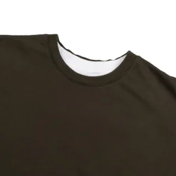 T-Shirts*Perplex Double-Layered Longsleeve T-Shirt Brown/White