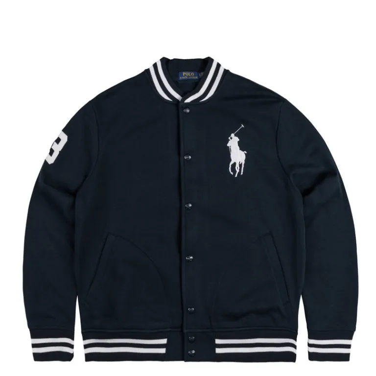 Jacken*Polo Ralph Lauren Big Pony Fleece Baseball Jacket Cruise Navy