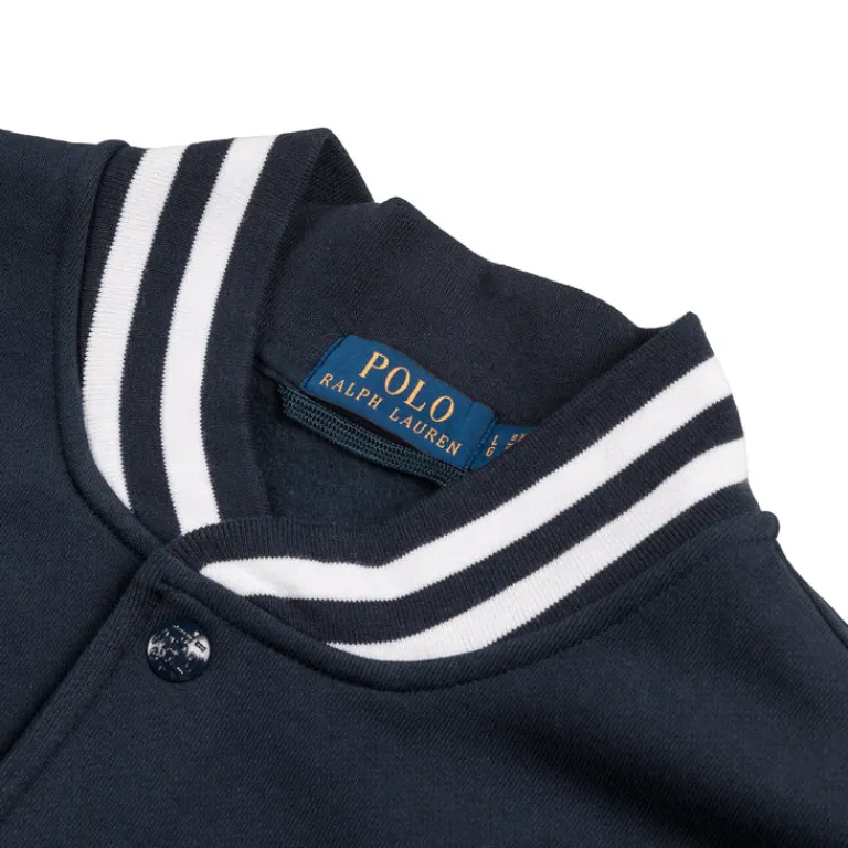 Jacken*Polo Ralph Lauren Big Pony Fleece Baseball Jacket Cruise Navy