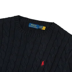 Knitwear|Crewnecks*Polo Ralph Lauren Cable-Knit Cotton Jumper Hunter Navy