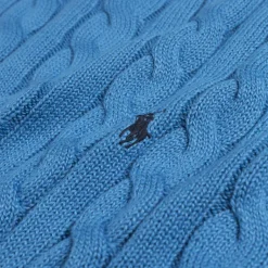 Knitwear|Crewnecks*Polo Ralph Lauren Cable-Knit Cotton Jumper Blue Orbit