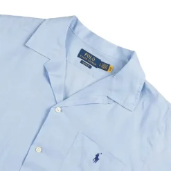 Hemden*Polo Ralph Lauren Classic Fit Linen Camp Shirt Office Blue