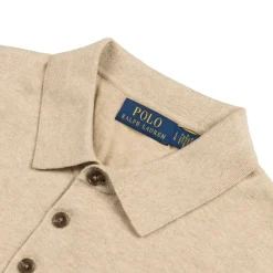 T-Shirts*Polo Ralph Lauren Cotton Polo-Collar Jumper Dune Melange