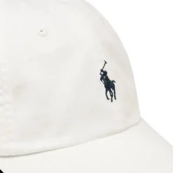 Caps & Bucket Hats*Polo Ralph Lauren Cotton Chino Baseball Cap White/ Newport Navy