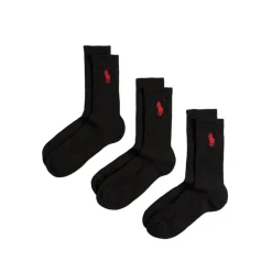 Socken*Polo Ralph Lauren Crew Socks Big Pony 3 Pack Black