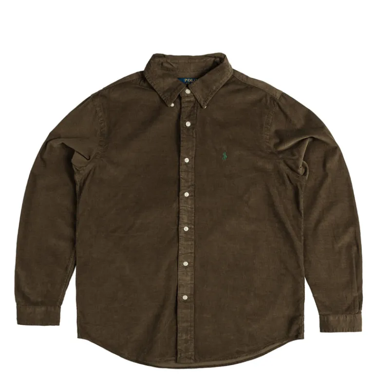 Hemden*Polo Ralph Lauren Custom Fit Corduroy Shirt Chocolate Mousse