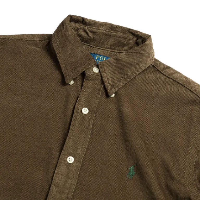 Hemden*Polo Ralph Lauren Custom Fit Corduroy Shirt Chocolate Mousse