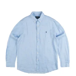 Hemden*Polo Ralph Lauren Custom Fit Linen Shirt Office Blue