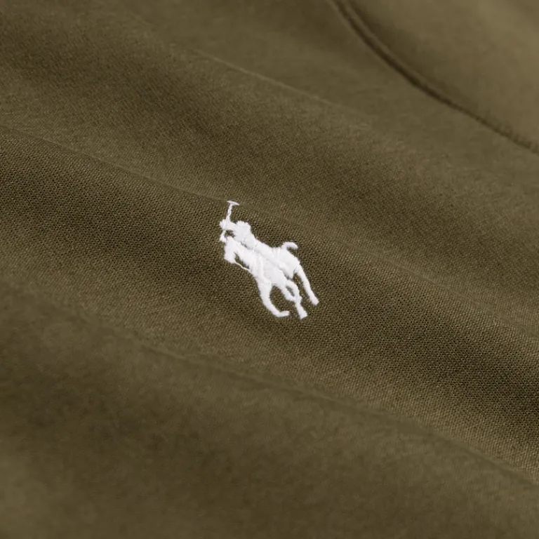 Crewnecks*Polo Ralph Lauren Double-Knit Quarter-Zip Pullover Company Olive