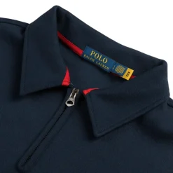 Crewnecks*Polo Ralph Lauren Double-Knit Mesh Collared Sweatshirt Cruise Navy Multi