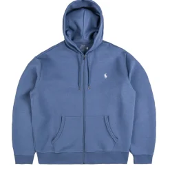 Hoodies*Polo Ralph Lauren Double-Knit Full-Zip Hoodie Blue