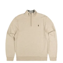 Crewnecks*Polo Ralph Lauren Luxury Jersey Quarter-Zip Pullover Expedition Dune Heather
