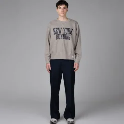 Crewnecks*Polo Ralph Lauren New York Running Sweatshirt Dark Sport Heather