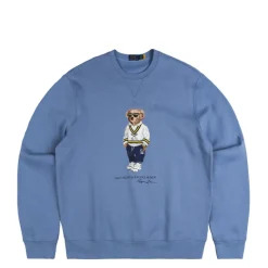 Crewnecks*Polo Ralph Lauren Polo Bear Fleece Sweatshirt Campus Blue Heritage