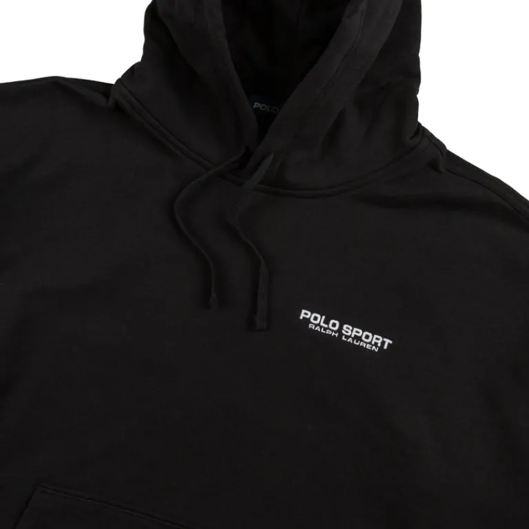 Hoodies*Polo Ralph Lauren Relaxed Fit Polo Sport Fleece Hoodie Polo Black / White