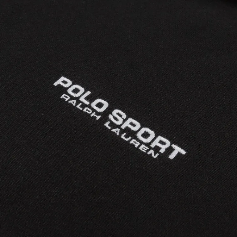 Hoodies*Polo Ralph Lauren Relaxed Fit Polo Sport Fleece Hoodie Polo Black / White