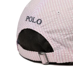 Caps & Bucket Hats*Polo Ralph Lauren Seersucker Ball Cap Carmel Pink