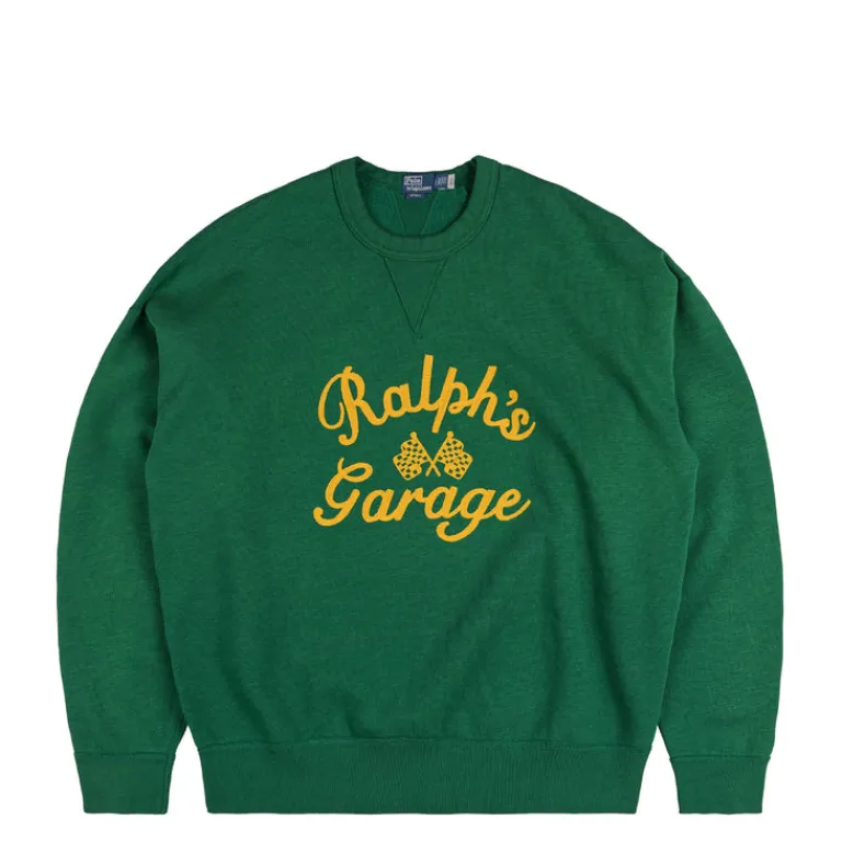 Crewnecks*Polo Ralph Lauren Vintage Fit Ralph's Garage Sweatshirt Green