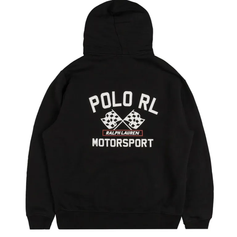 Hoodies*Polo Ralph Lauren Vintage Fleece Hoodie Polo Black