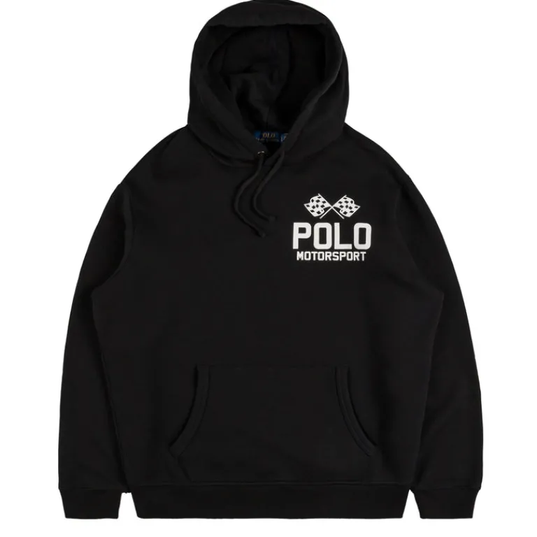 Hoodies*Polo Ralph Lauren Vintage Fleece Hoodie Polo Black