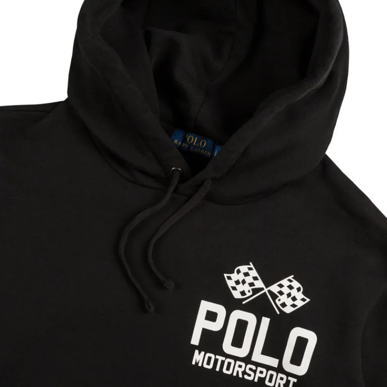 Hoodies*Polo Ralph Lauren Vintage Fleece Hoodie Polo Black