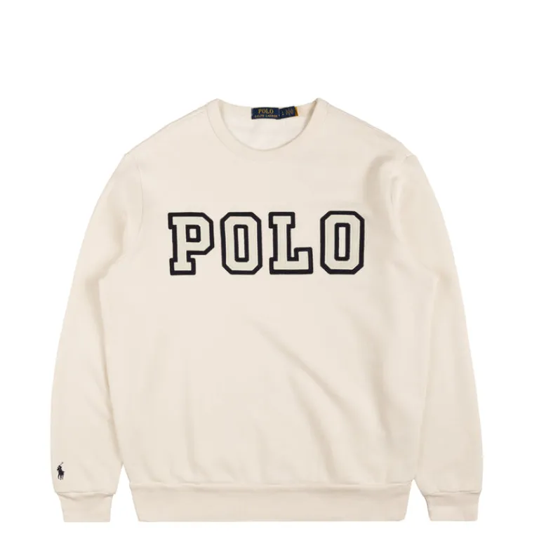 Crewnecks*Polo Ralph Lauren Vintage Fleece Graphic Sweatshirt White