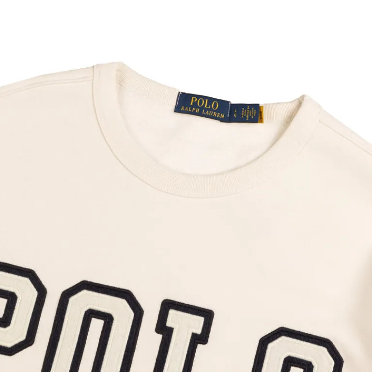 Crewnecks*Polo Ralph Lauren Vintage Fleece Graphic Sweatshirt White