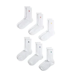 Socken*Polo Ralph Lauren Crew Socks 6 Pack White / Multi