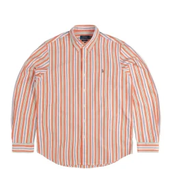 Hemden*Polo Ralph Lauren Custom Fit Striped Oxford Shirt Orange / White Multi