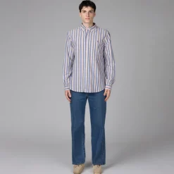 Hemden*Polo Ralph Lauren Custom Fit Striped Oxford Shirt Blue / White Multi