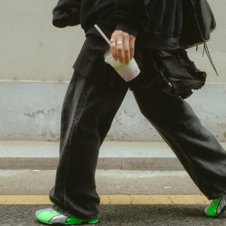 Leder Sneaker*Puma H-Street OG Fizzy Green / Puma Silver
